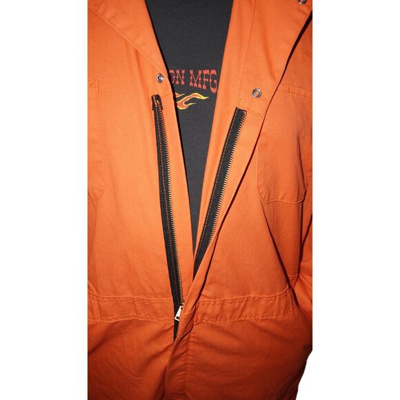Red Kap Orange Industrial Coveralls Unisex Workwear Jumpsuit 50R Made in Mexico - Picture 5 of 9